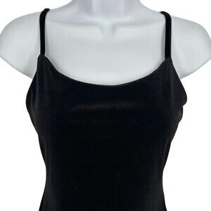 GB Black Velvet Stretch Bodycon Mini Dress Size M